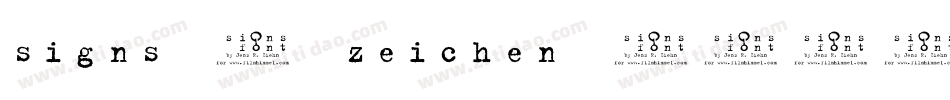 signs - zeichen 2.0字体转换